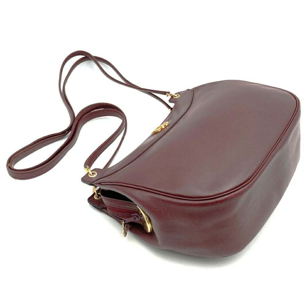 CHRISTIAN DIOR Vintage Red Leather Shoulder Bag - Picture 3 of 9